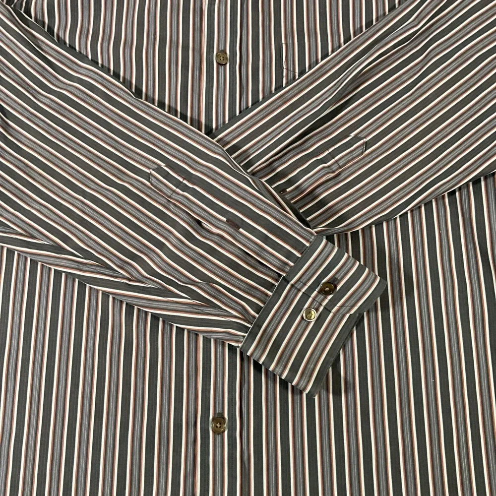 BANANA REPUBLIC Shirt Mens Large Button Up Non Iron Tailored Slim‎ Fit. K23
